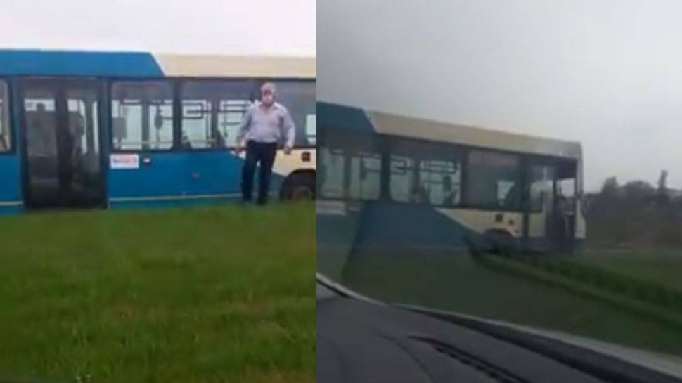 Imagini de coșmar în Galați: Un șofer de autobuz filmat mergând pe contrasens: „Discutăm de un pericol public” (VIDEO)