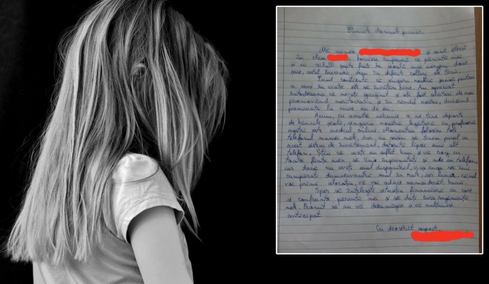 Scrisoarea emoționantă a unei eleve din Vaslui pentru primar: 'Când primesc alocația vă aduc banii numaidecât'