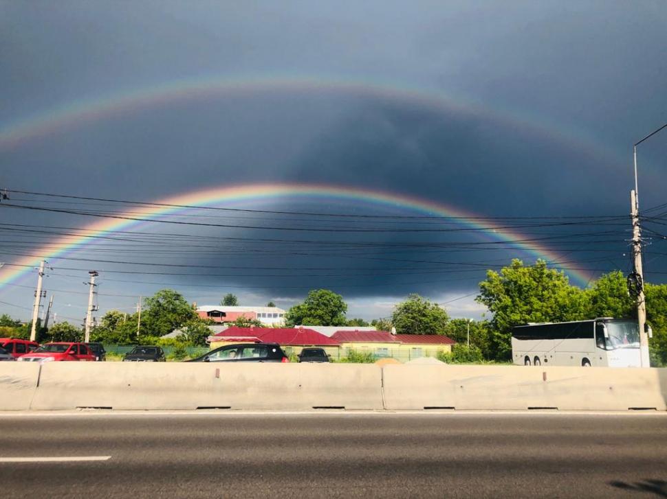 Curcubeu dublu în Bucuresti, după o furtună puternică - FOTO 664784
