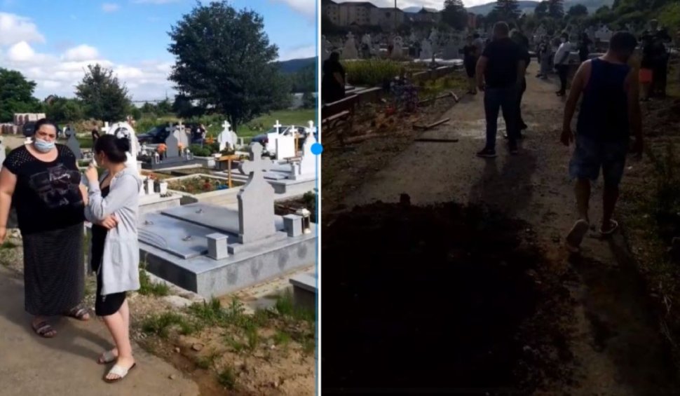 Scandal la înmormântarea unui bolnav COVID, după ce rudele au desigilat sicriul: 'Ne obligă să-l înmormântăm de COVID ca să ia bani' - VIDEO