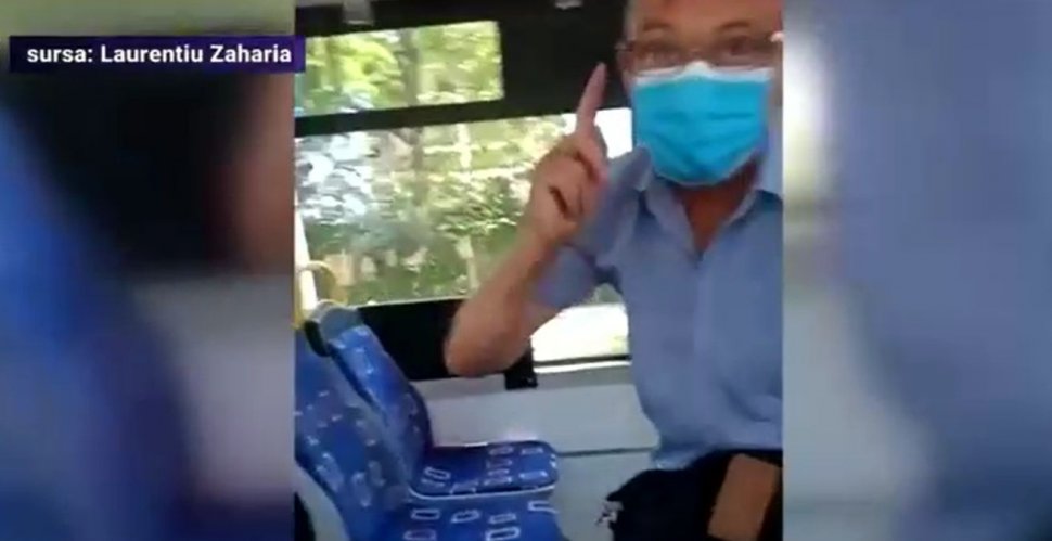 Scandal în autobuz: Sofer din Iași, certat că nu poartă mască de un călător