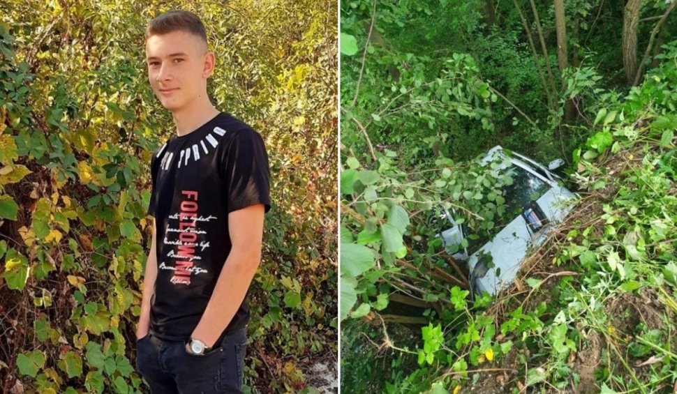 Andrei a murit la 18 ani, abandonat de prietenii săi în mașina distrusă într-un accident, în Vâlcea