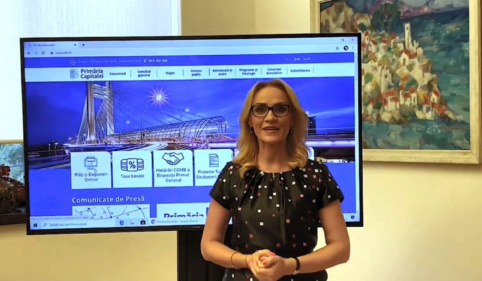 Gabriela Firea a inaugurat noua platformă digitalizată a Primăriei București: "Vechiul site avea mai bine de 20 de ani"