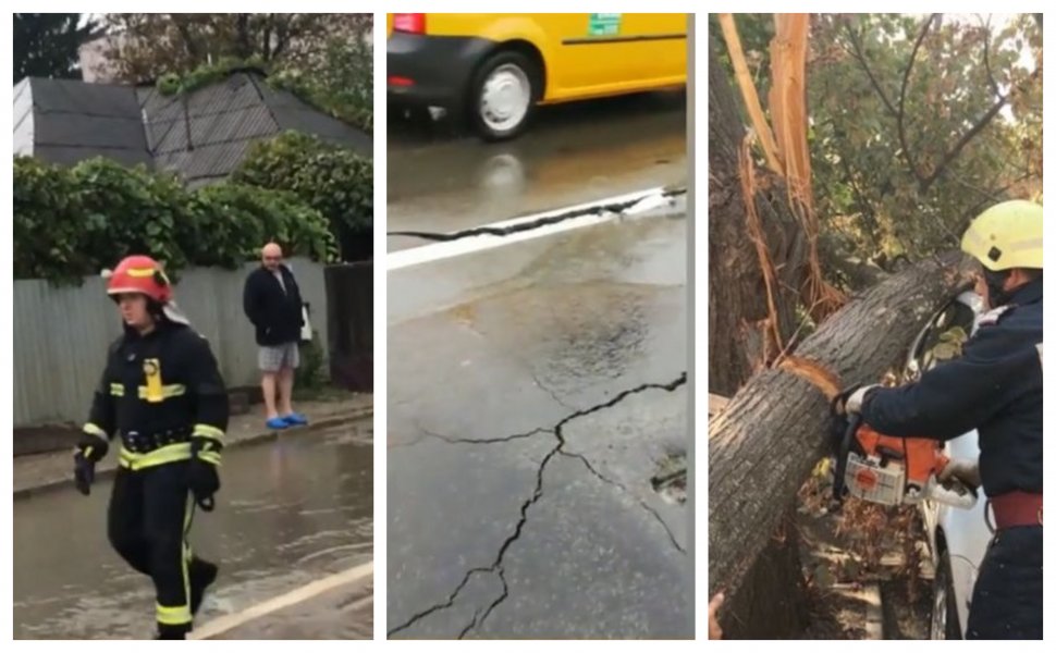 Ploile și furtunile au devastat mai multe zone din țară. Copaci doborâţi, drumuri surpate, localităţi fără curent electric