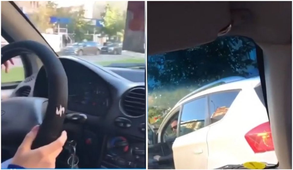 Cum a arătat prima plimbare a unei şoferiţe din Reşiţa! Prietena ei a surprins momentul accidentului
