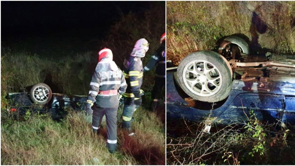  Accident grav în Teleorman! Un șofer a murit după ce s-a răsturnat cu maşina