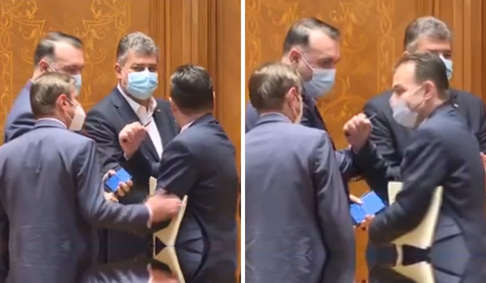 Orban şi Ciolacu s-au salutat prieteneşte, la câteva secunde după ce s-au contrat dur în Parlament 