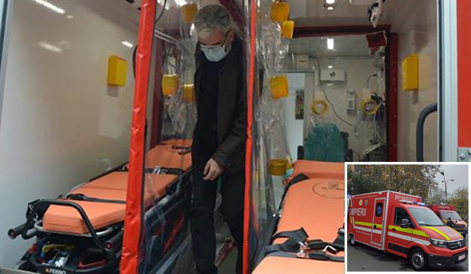 SMURD Bihor a conceput o autospecială care poate transporta doi pacienţi aflaţi în stare critică, inclusiv cei cu coronavirus