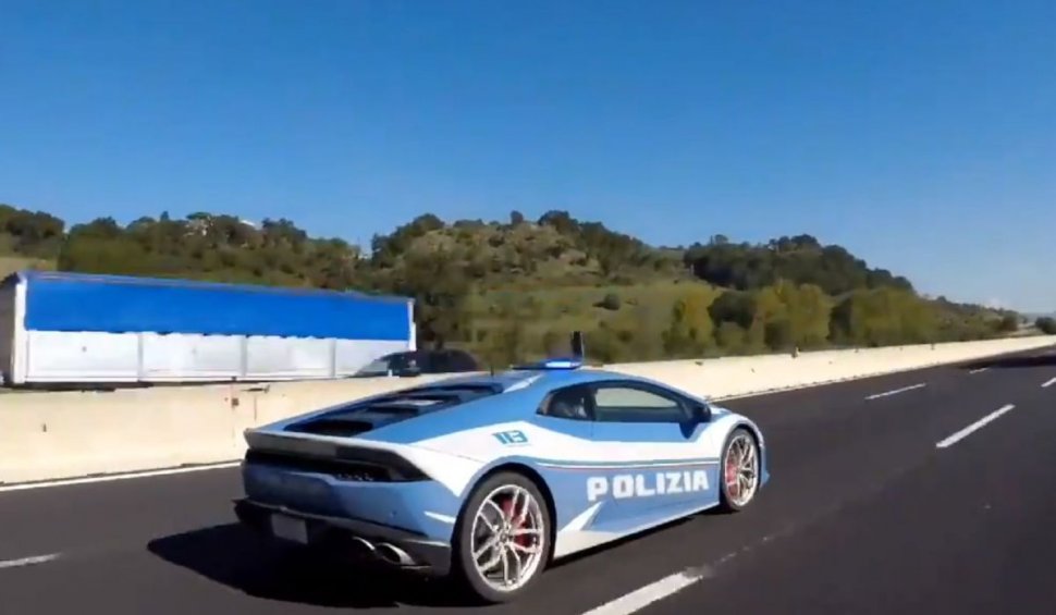 Rinichi transportat cu un Lamborghini al Poliției, 500 de kilometri în două ore, în Italia