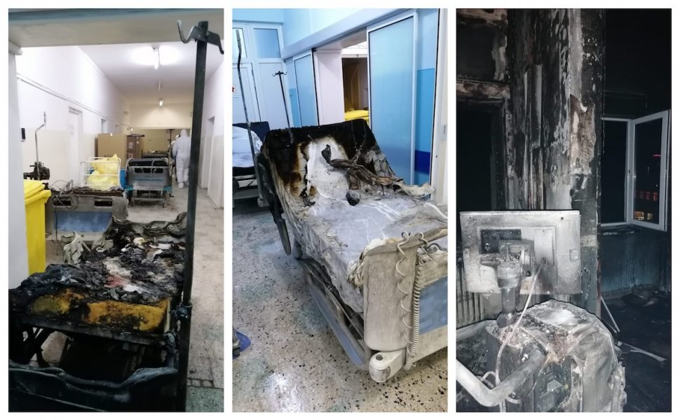 Imagini cutremurătoare! Cum arată secția ATI COVID a Spitalului Județean Piatra Neamț după ce a luat foc