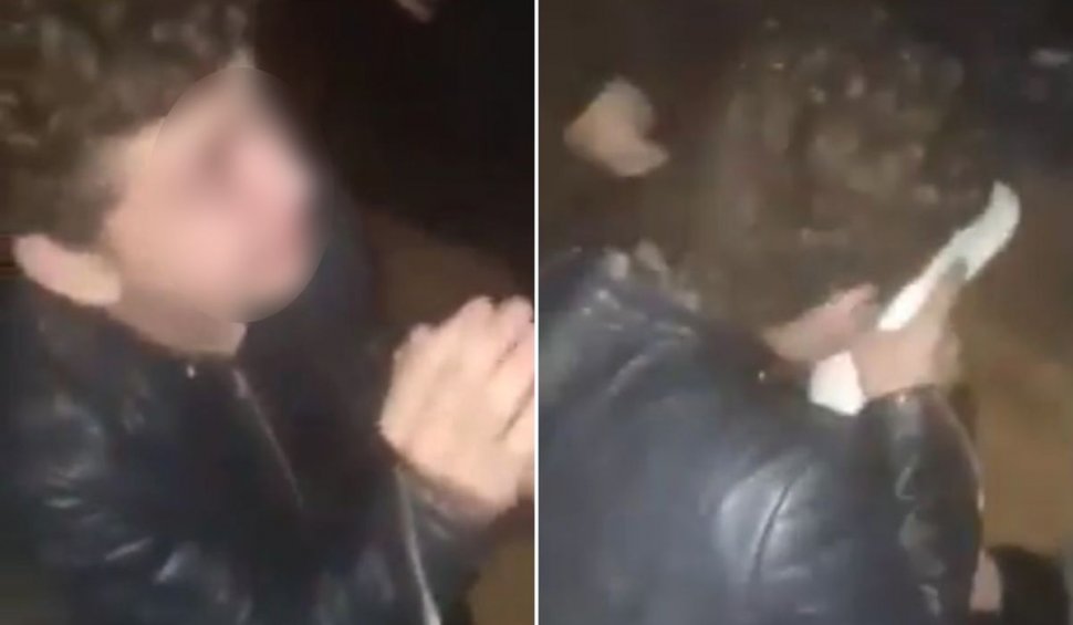 Tânăr bătut de două fete, pus în genunchi şi obligat să le sărute pantofii: "Filmează asta!"
