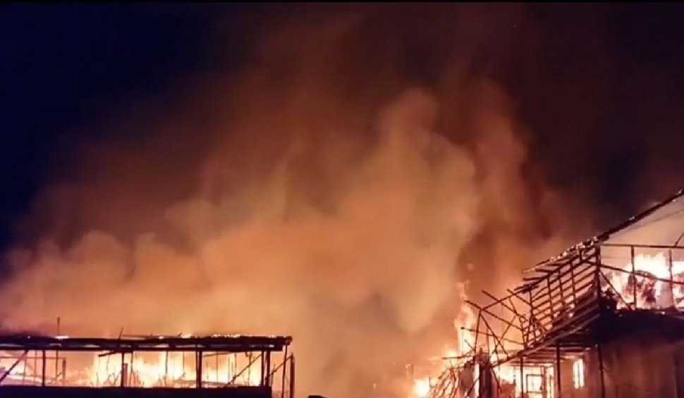 Incendiu devastator la o fermă din Argeş. Zeci de animale au ars de vii