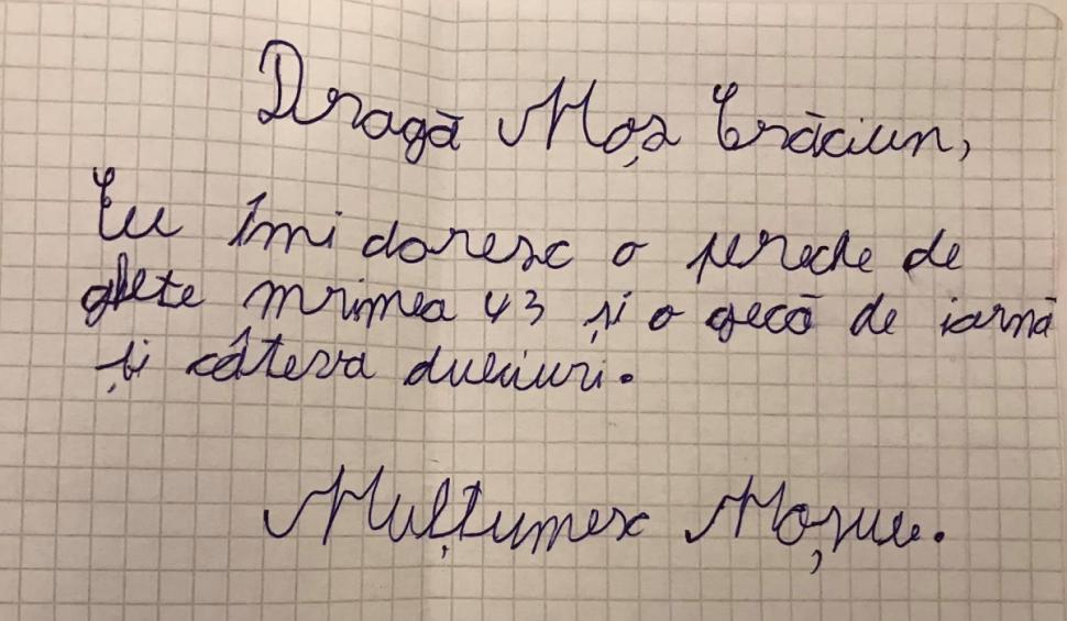 Scrisori emoționante pentru Moș Crăciun, din satele sărace ale României: "Moșule, te-aș ruga să-mi aduci niște dulciuri și ceva de mâncare"  687243