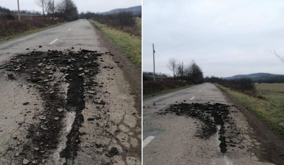 Un tractorist din Arad a arat un drum judeţean: "L-a pregătit pentru semănat"