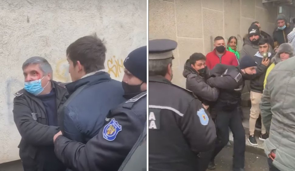 Poliţist cu arcada spartă de un tânăr pe care încerca să-l încătuşeze, pentru că nu purta masca de protecţie