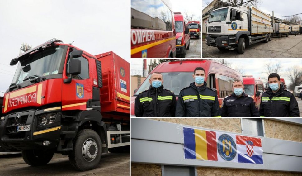 Imagini cu convoiul umanitar care va pleca spre Croația! România trimite ajutoare după cutremurul devastator