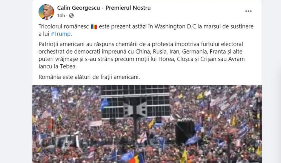 Steagul românesc, fluturat de manifestanţi la protestul violent din SUA - Reacţia AUR 690032