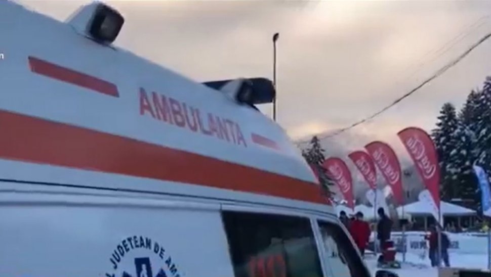 Ambulanță atacată pe pârtia Kalinderu! Un salvamontist a fost bruscat de turiști
