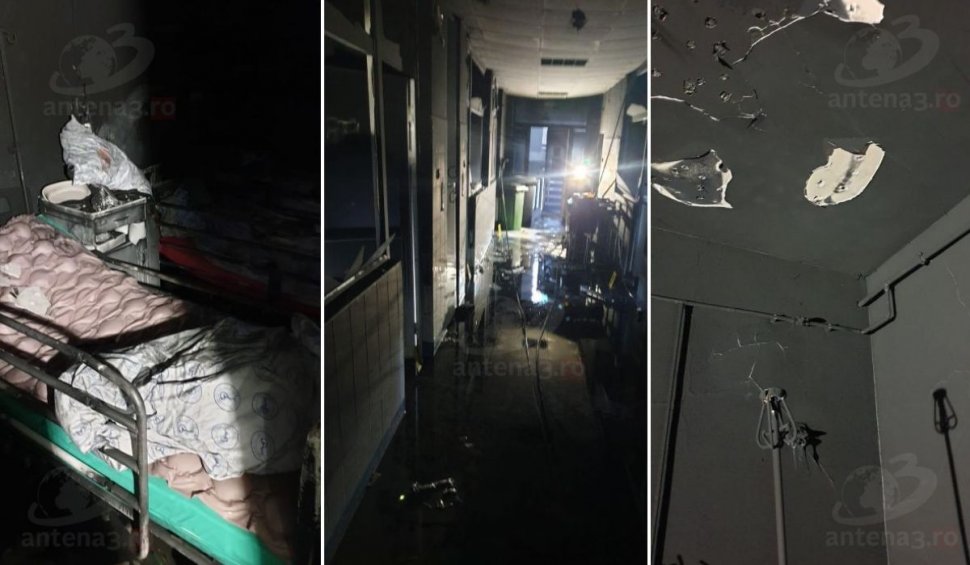 EXCLUSIV. Primele imagini din saloanele distruse în incendiul de la Institutul Matei Balş