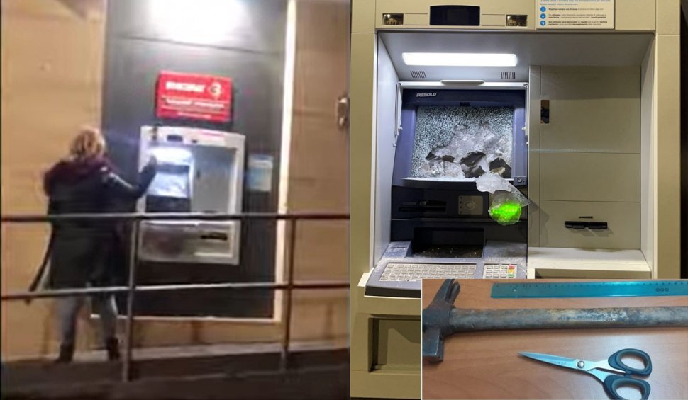 O româncă a distrus un bancomat cu un ciocan şi o foarfecă, în Italia