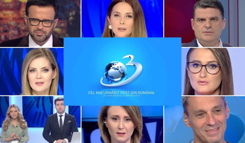 Antena 3, din nou numărul 1 la audienţă pe toată durata zilei şi pe toate target-urile de vârstă