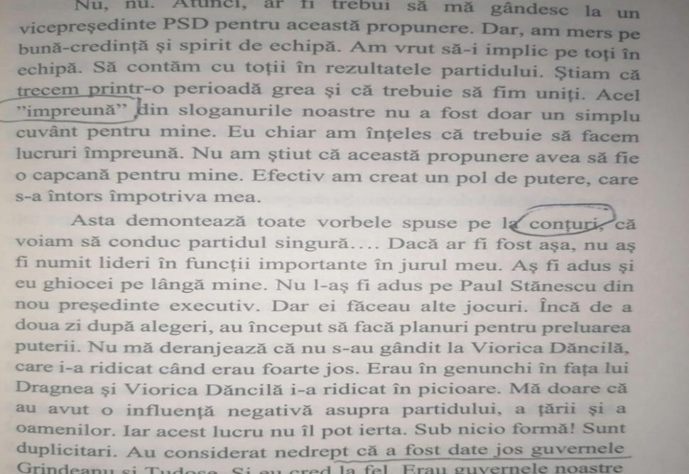 Greşeli gramaticale şi ciudăţenii, în cartea lui Dăncilă: Eram singură în fața a cinci bărbați/ Paul Stănescu - un laş, Dragnea mă urăşte 696559