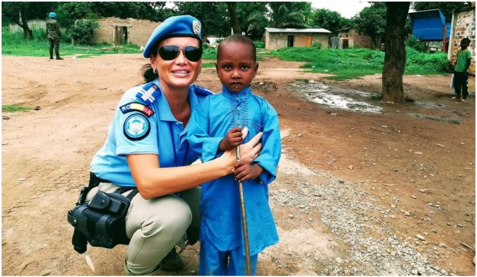 Ce i-a cerut Iniko, un copil de 5 ani, singurei românce-jandarm din Africa 