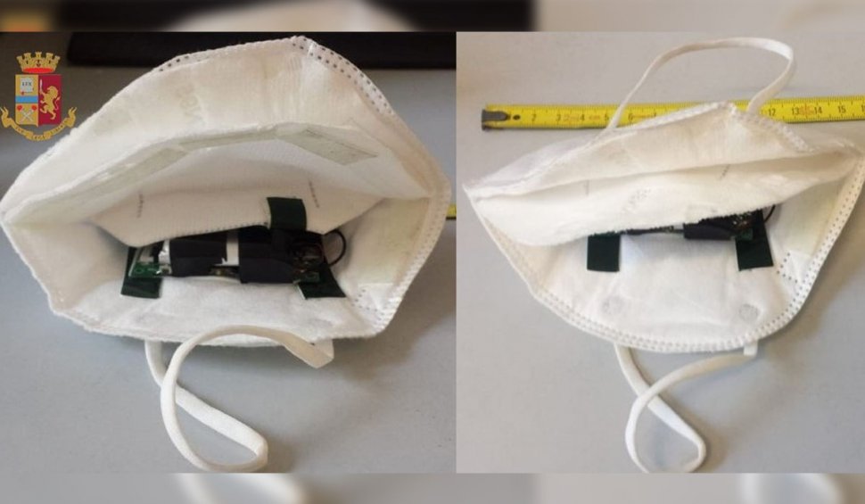 Italian prins cu o cameră video ascunsă în masca de protecţie. Voia să trișeze la examenul pentru permisul de conducere