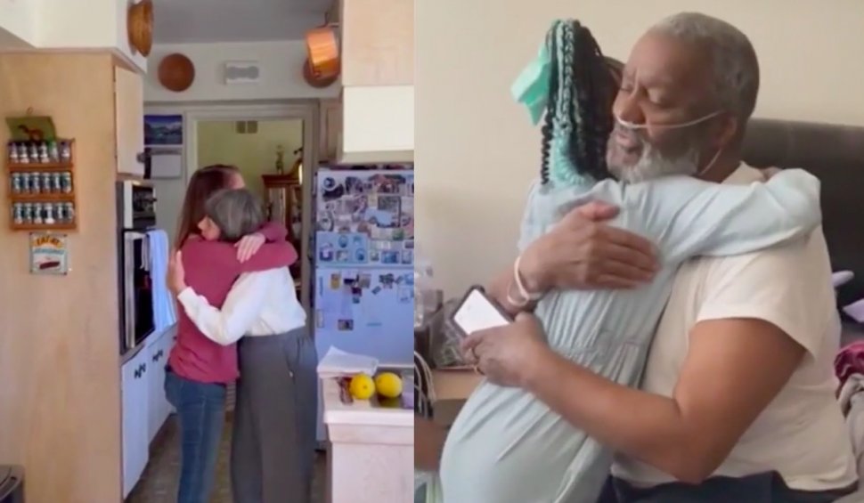 Nepoții își pot îmbrățișa, în sfârșit, bunicii: Imagini din Statele Unite cu reîntregirea familiilor după un an de pandemie