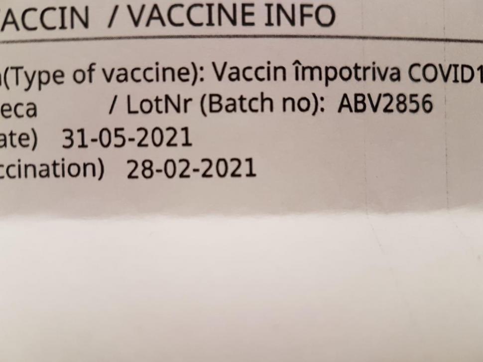 Români vaccinați cu doze din lotul AstraZeneca interzis în Europa. Oficialii români au declarat că noi nu am primit doze din lotul respectiv 698461