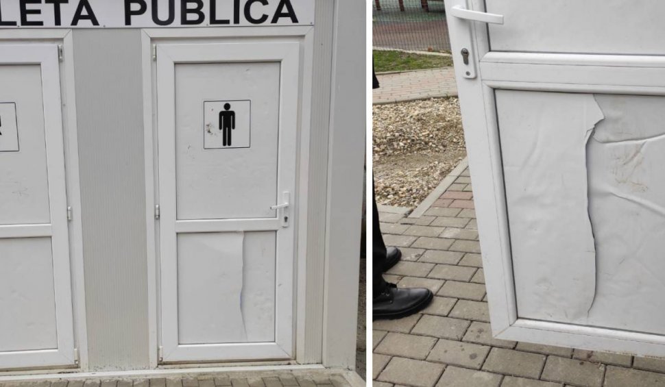 Trei adolescenţi din Piteşti, amendaţi după ce au vandalizat o toaletă publică