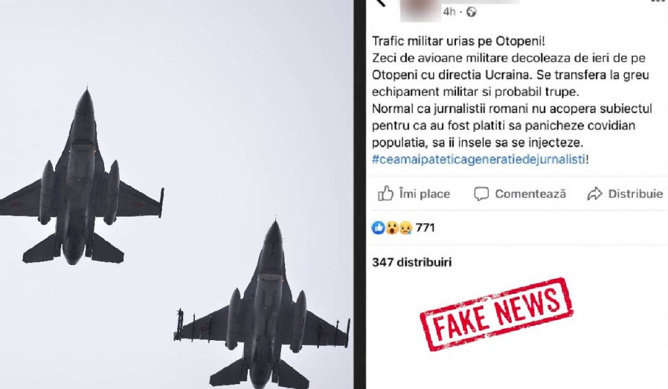 MApN anunță că de la Otopeni nu decolează către Ucraina zeci de avioane încărcate cu arme