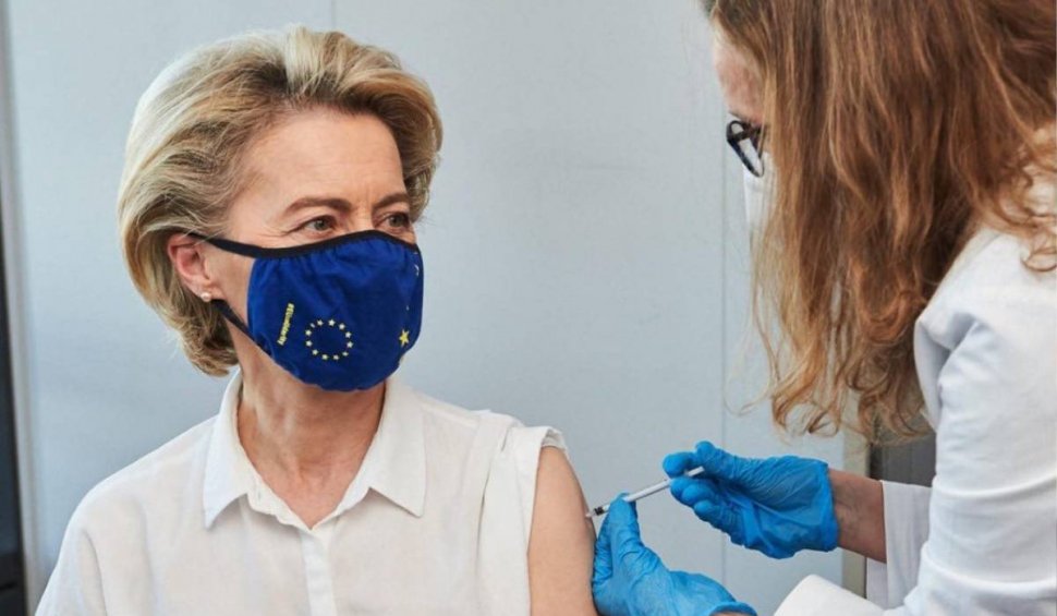 Ursula von der Leyen s-a vaccinat anti-COVID: "Mă bucur foarte mult. Am făcut prima doză"