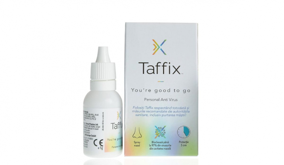 TAFFIX, spray-ul care protejează împotriva SARS-CoV-2, eficient și împotriva tulpinilor britanice și africane