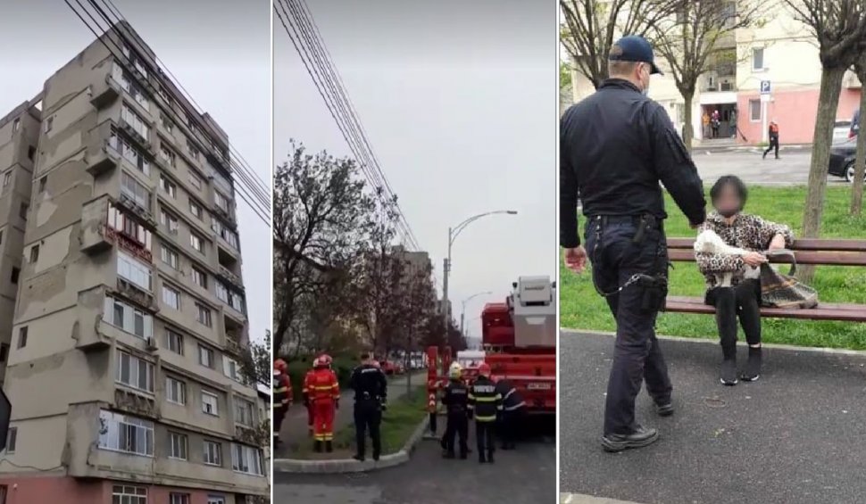 O femeie care amenința că se aruncă de pe un bloc cu 10 etaje a fost oprită la timp de jandarmi în Drobeta Turnu Severin