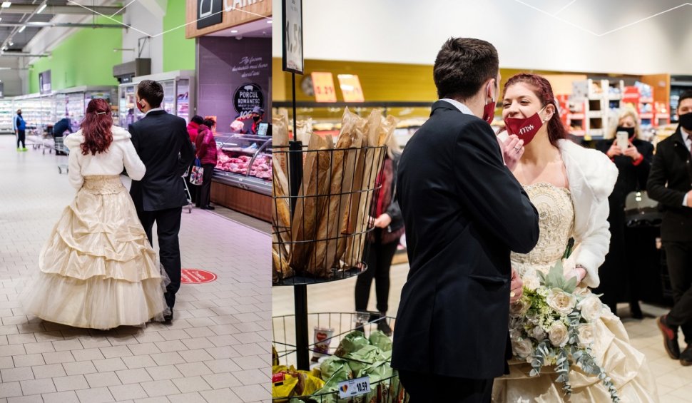 Nuntă în semn de protest, într-un magazin din Covasna: "Căsătorește-te într-un supermarket. Acolo ai voie"