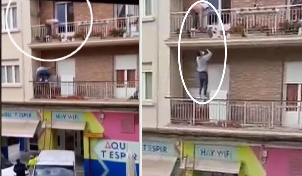 Salvare contracronomentru în Spania, după ce o româncă a ameninţat că se aruncă de la balcon