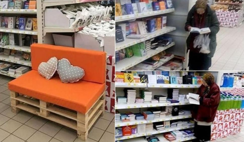 Surpriză pentru o bătrână care mergea la supermarket special ca să citească