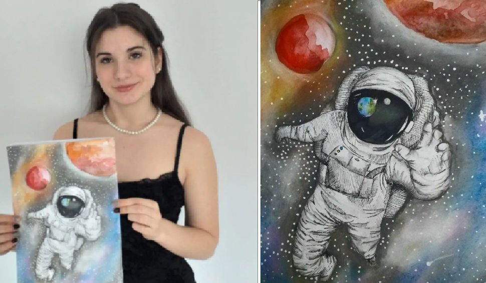 Oficialii NASA au decis. Pictura unei eleve din Maramureş va fi imprimată pe un constum de astronaut