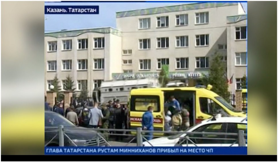 Primele imagini de la atacul armat  soldat cu 9 morți, dintr-o școală din Rusia