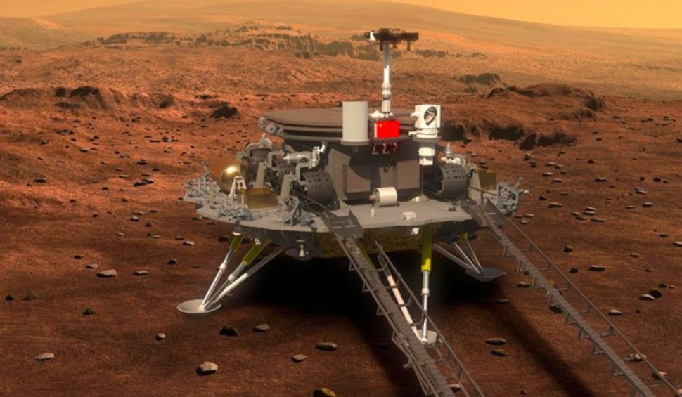China a reușit, în premieră, să pună cu succes un robot pe suprafaţa planetei Marte