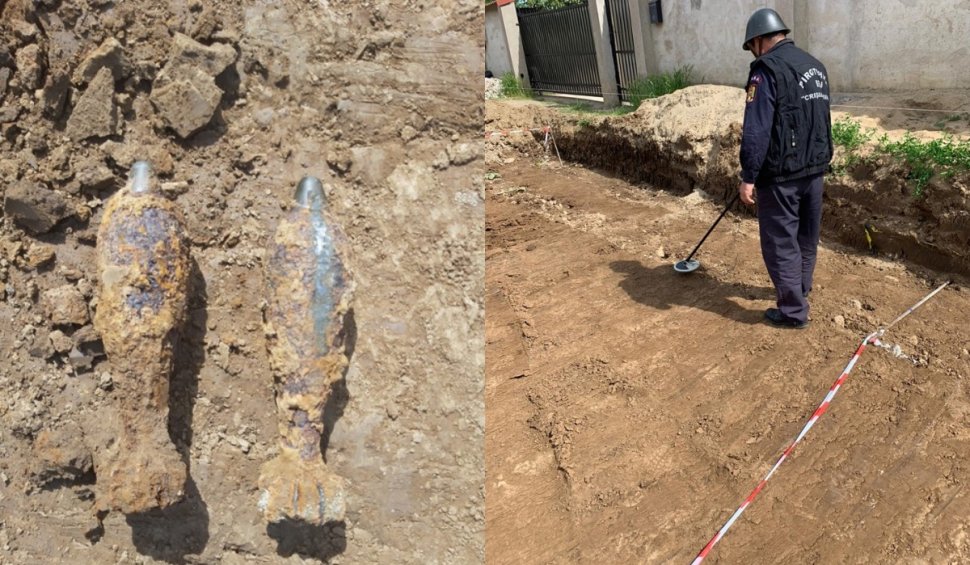 Două bombe neexplodate, din al Doilea Război Mondial, descoperite în Oradea de un muncitor