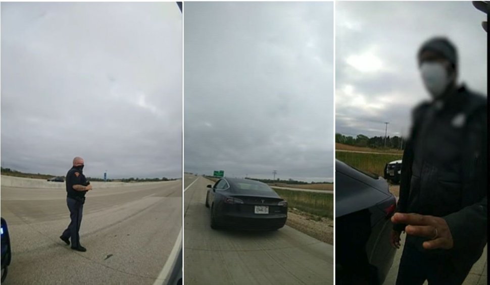 Un bărbat a adormit la volan într-un vehicul Tesla cu pilot automat, la peste 130 de kilometri pe oră