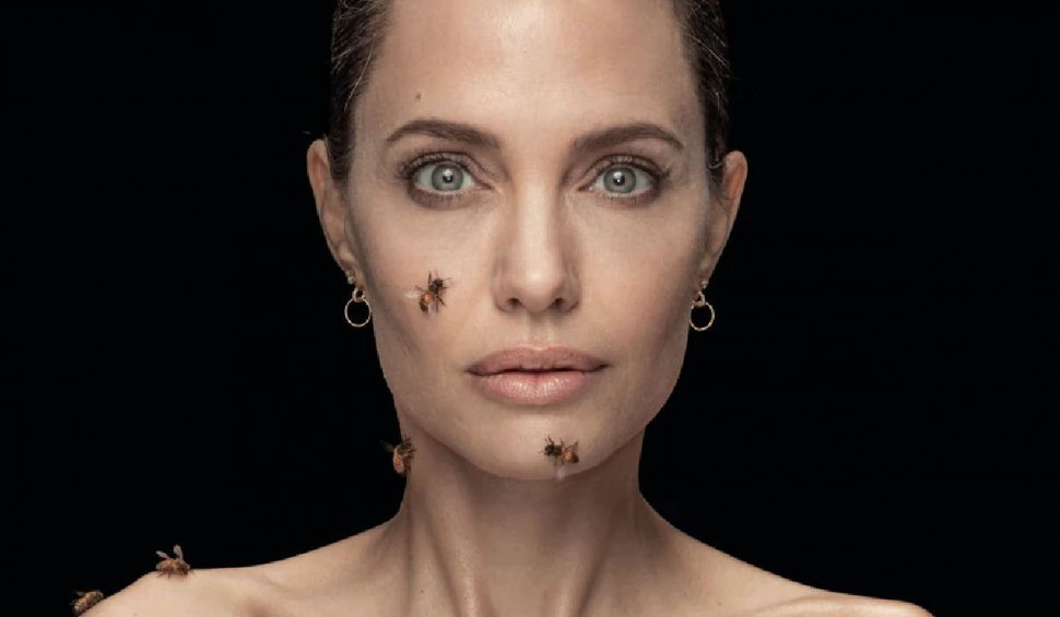 Angelina Jolie, sesiune foto riscantă de Ziua mondială a albinelor