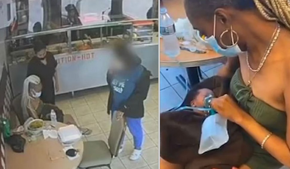 O fată de 14 ani şi-a lăsat bebeluşul nou-născut în braţele unei femei într-un restaurant din SUA şi a fugit
