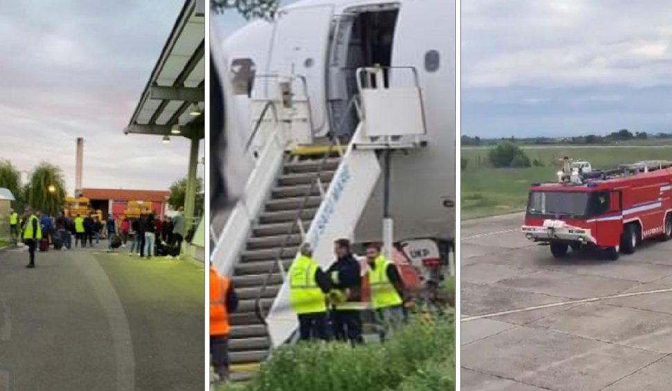 Pasagerii unui avion care circula pe ruta Satu Mare-Londra au fost evacuaţi de urgenţă: "S-a simţit miros de combustibil"