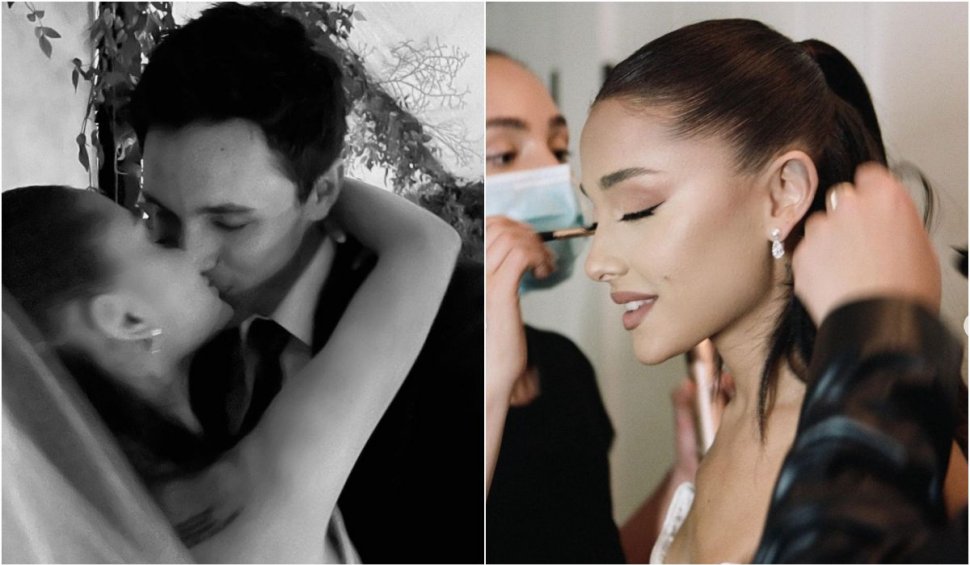 Ariana Grande a publicat primele fotografii de la nuntă! Cum a arătat rochia sa de mireasă