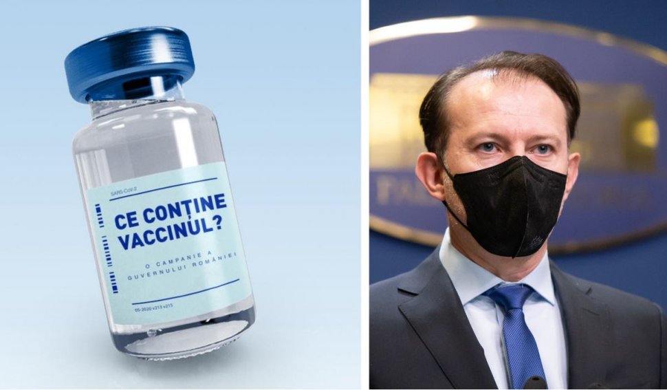 Ce conține vaccinul? Florin Cîțu: Este o campanie a Guvernului României