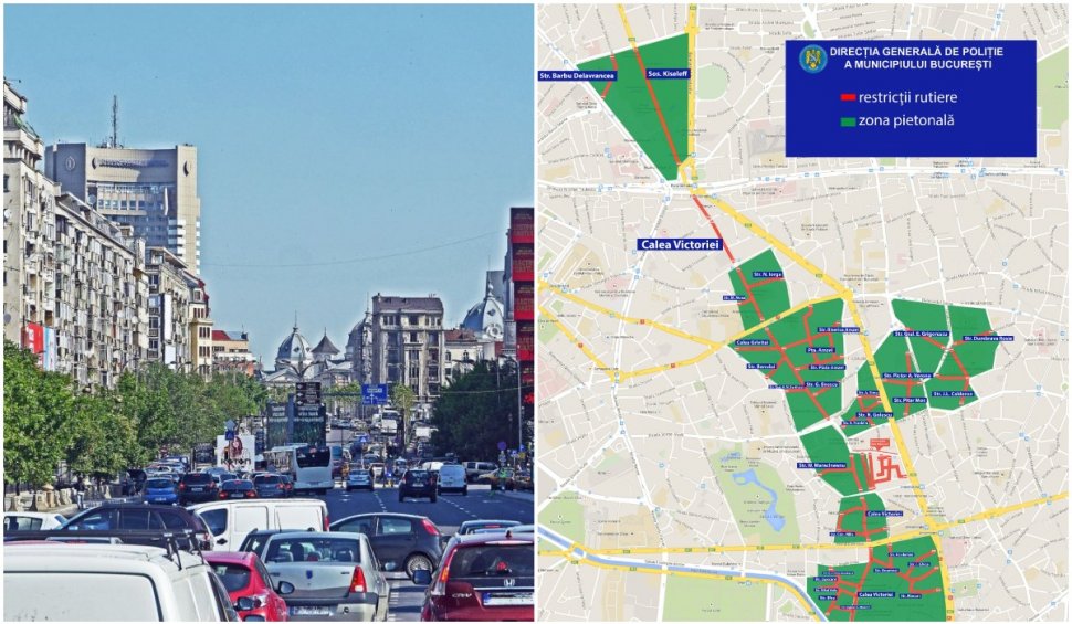 Lista străzilor din București care se transformă în zone pietonale în weekend