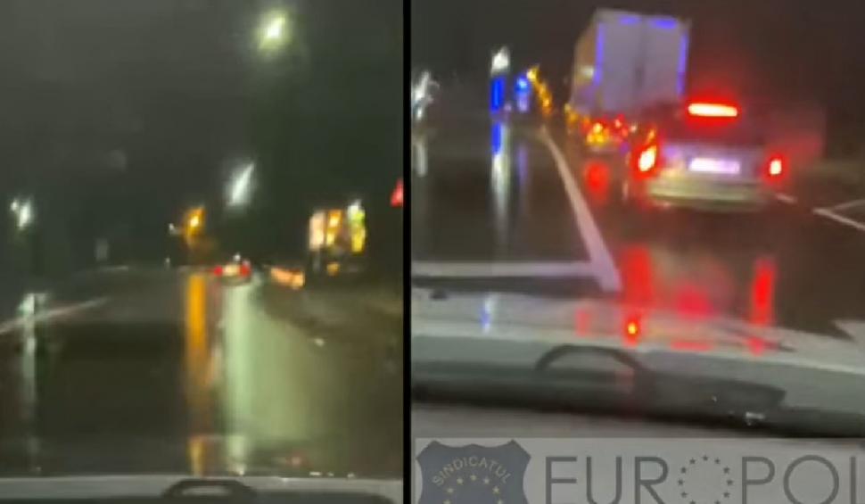 Urmărire ca în filme în Prahova, după ce un şofer a acroşat un echipaj de poliţie 